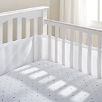 BreathableBaby - Forro protector para cuna- 4 lados- de malla (blanco)